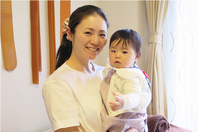 赤ちゃんと一緒のお客様